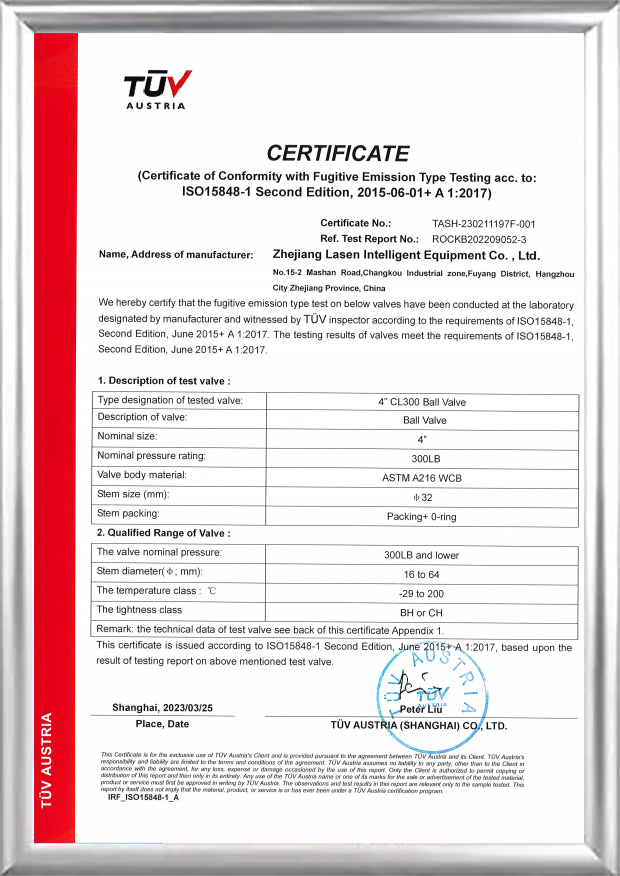 TUV ISO15848 -sertifikaatti (4